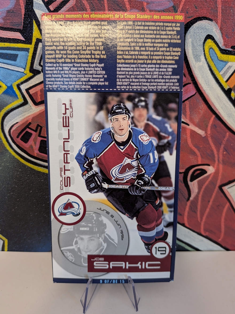 2000 Kraft Dinner Joe Sakic (Box-Cut) Colorado Avalanche